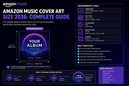 Amazon Music Cover Art Size 2026 Complete Requirements Guide