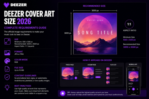 Deezer Cover Art Size 2026: Complete Requirements Guide