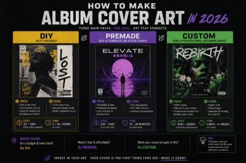 How to Make Album Cover Art in 2026: DIY vs Premade vs Custom