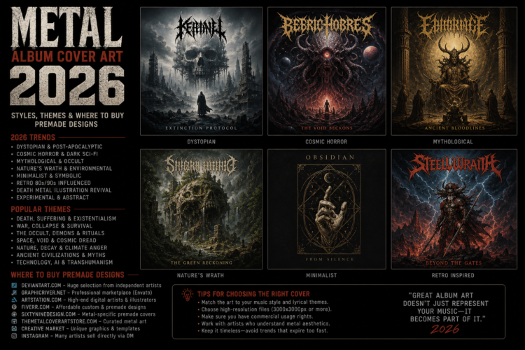 Metal Album Cover Art: 2026 Styles, Themes & Where to Buy Premade Designs