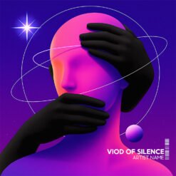 void of silence album cover art - dark cosmic premade design