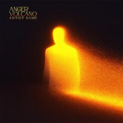 Post Rock Album Cover featuring a faceless glowing human figure erupting into orange sparks across a near-black background.