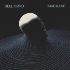 Industrial Metal Album Cover featuring a pale faceless head emerging from concentric blue-black rings under cold directional light.