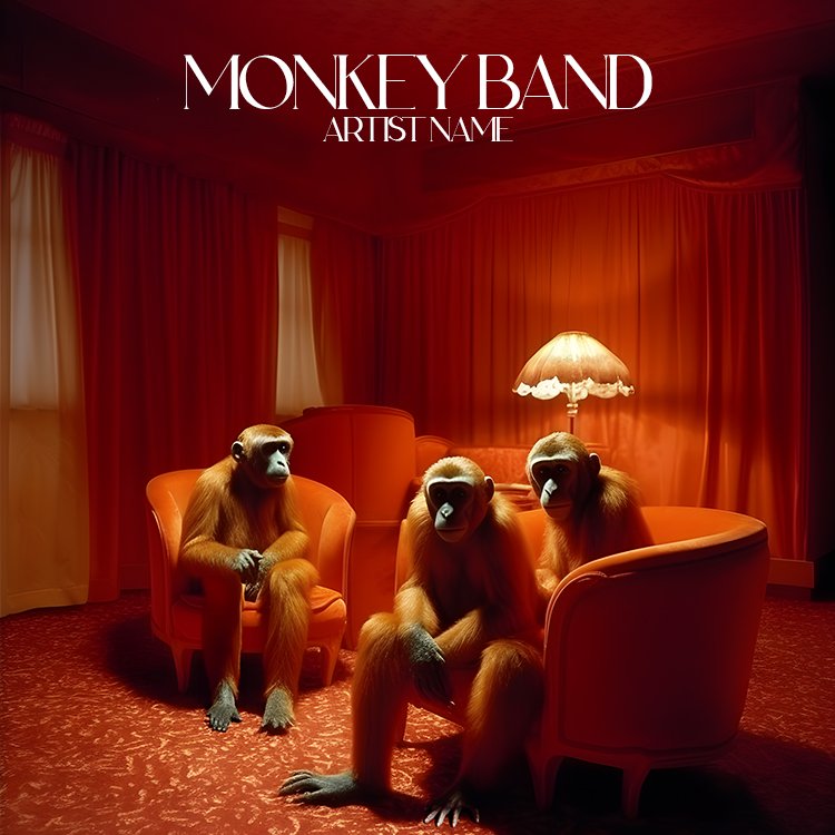 Monkey Band Premade Album Cover Art • Buy Cover Arts