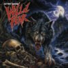 WILD FEAR 90s metal album cover featuring a monstrous black wolf with bloody fangs over a human skull, under a full moon and gothic castle.